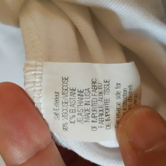 Made in USA, THEORY, Scoop neck Long sleeve, Cream, SOFT flowy 2-tiered,Sz S/P - Picture 4 of 4